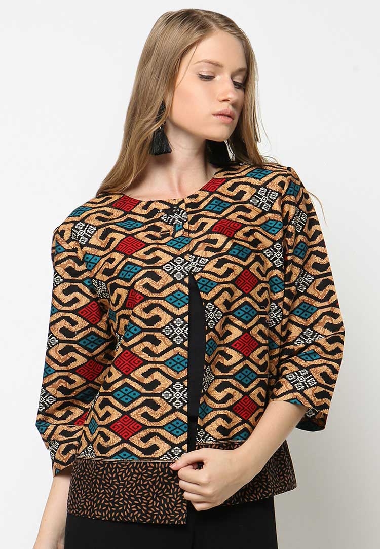 blazer batik tenun ikat