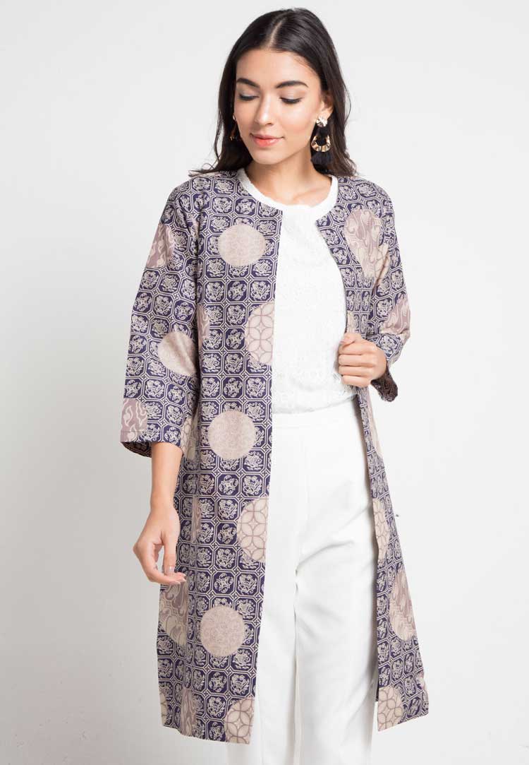 blazer batik modern wanita