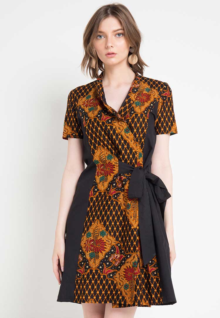 dress batik pekalongan modern