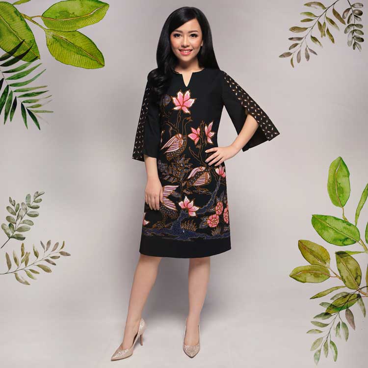 model baju batik gaun