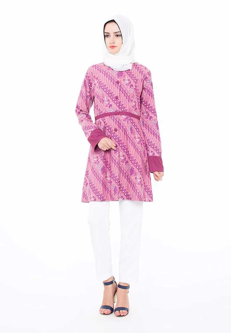 model baju batik muslim remaja wanita