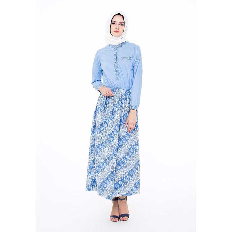 30 Model Baju Batik Muslim Modern Kombinasi Terbaru 2019