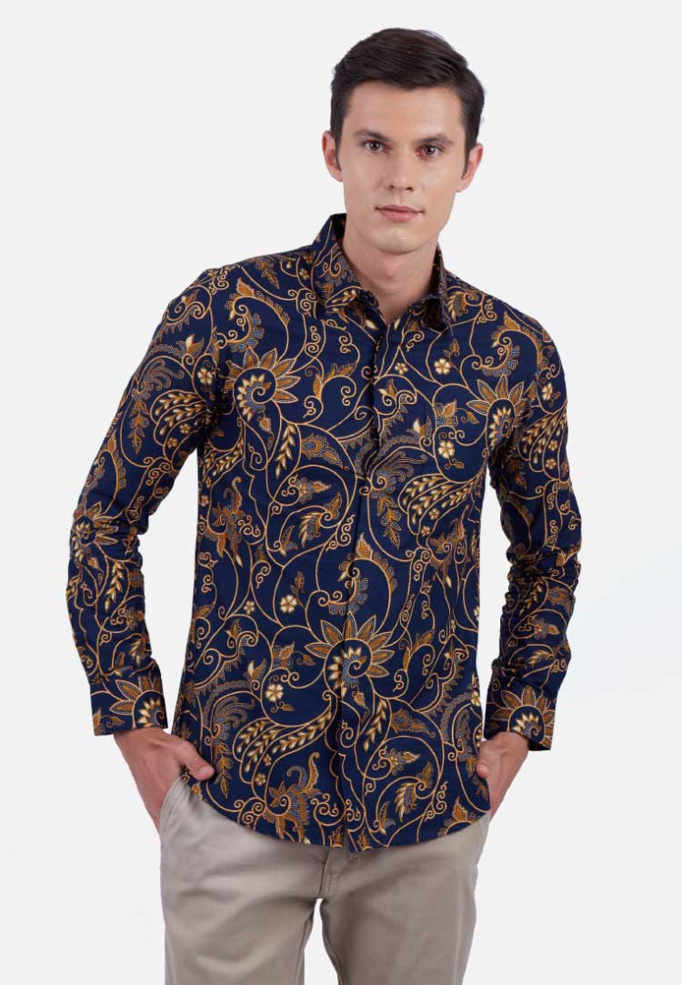 model baju batik pria slim