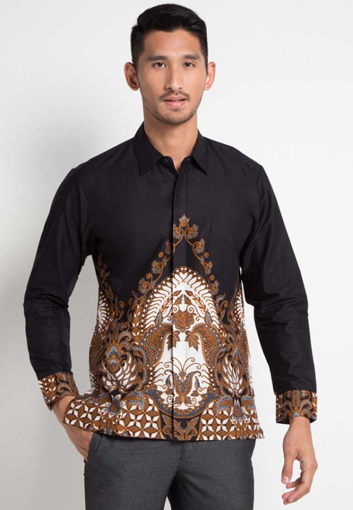 √ 30 Model Baju Batik Pria Gaul Kombinasi Polos Modern 