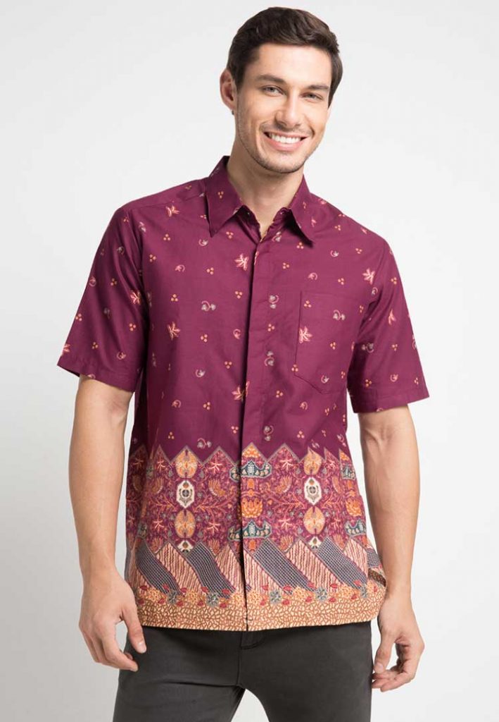   30 Model Baju  Batik Pria GAUL  KOMBINASI POLOS MODERN 