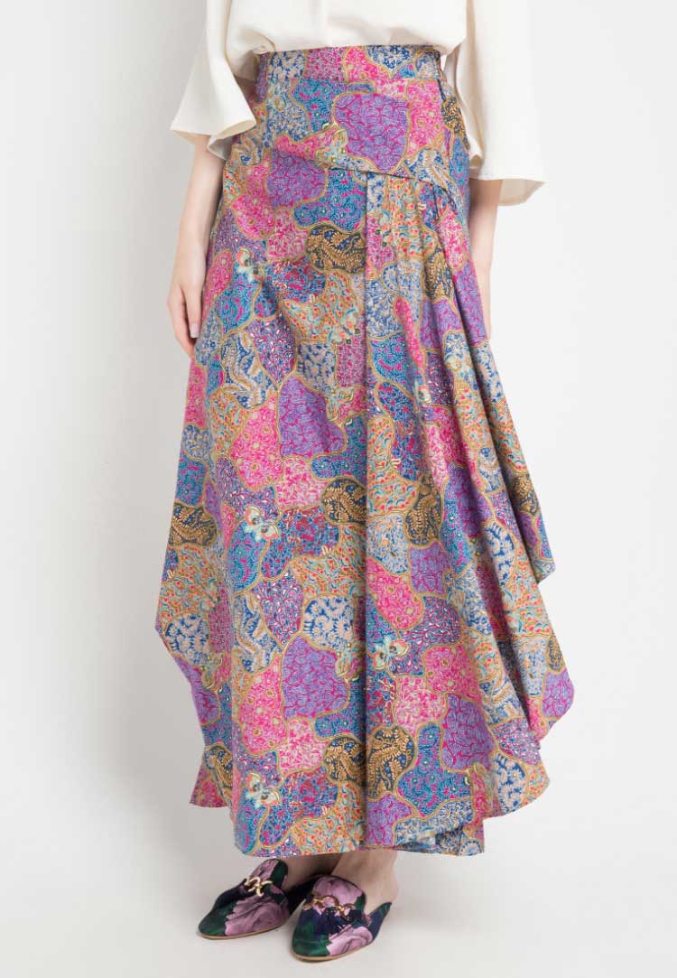 model rok batik lilit instan