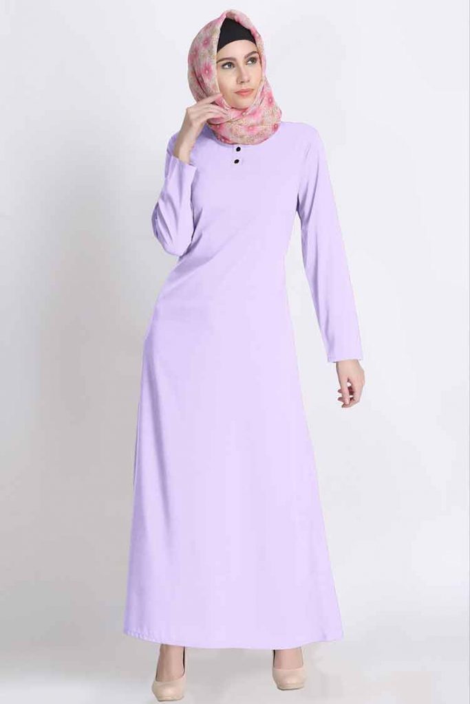 √ 30 Model Gamis Katun Jepang Polos Kombinasi Terbaru