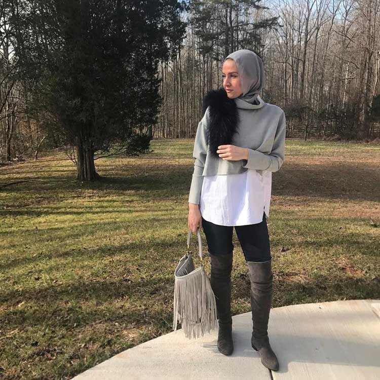 fashion hijab navy