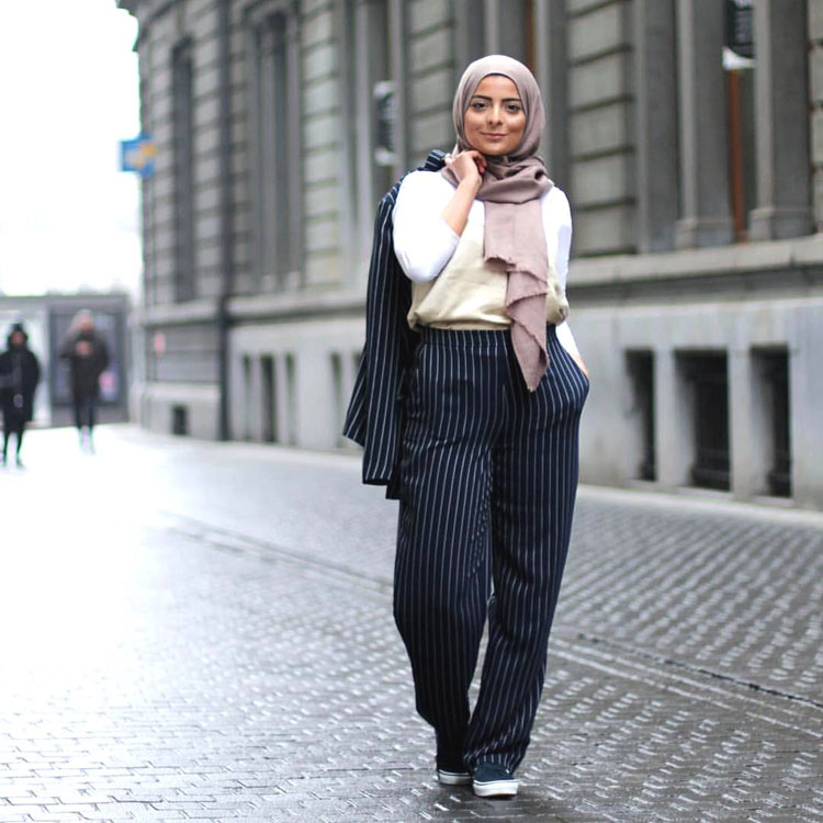 fashion hijab jeans