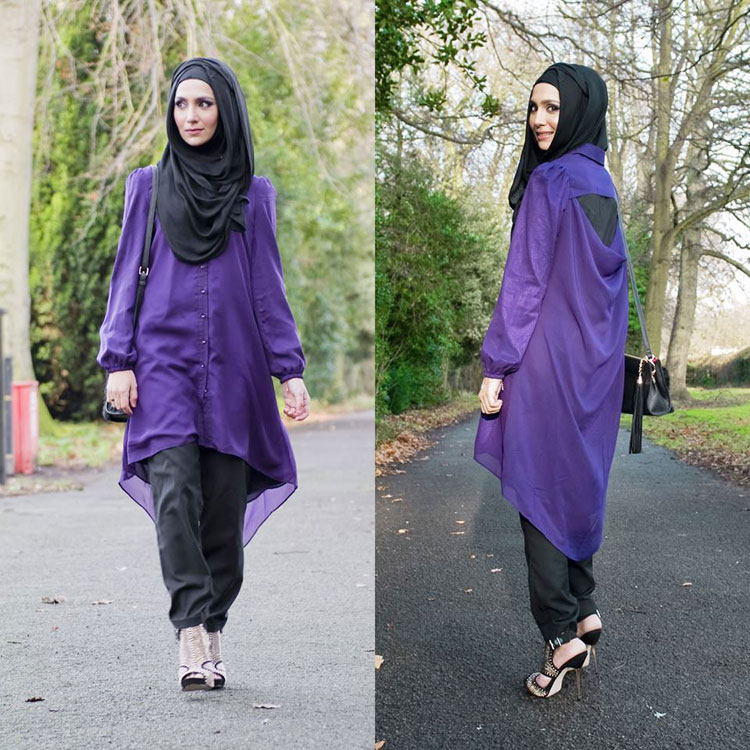 fashion hijab in beach