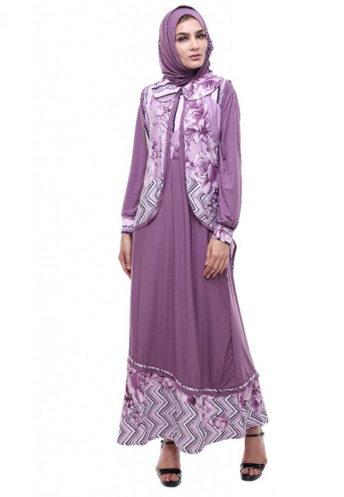 √ 30+ Model Gamis Batik Kombinasi (POLOS, BROKAT, MODERN, BLAZER)