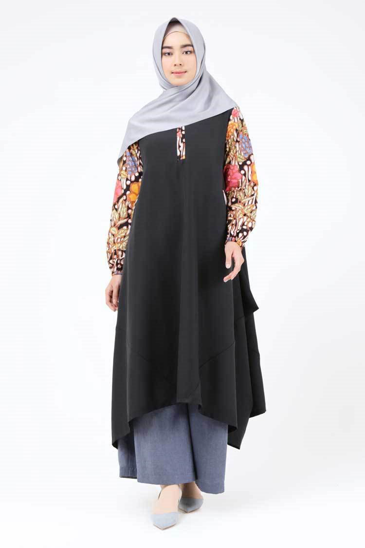 model baju batik kombinasi couple muslim