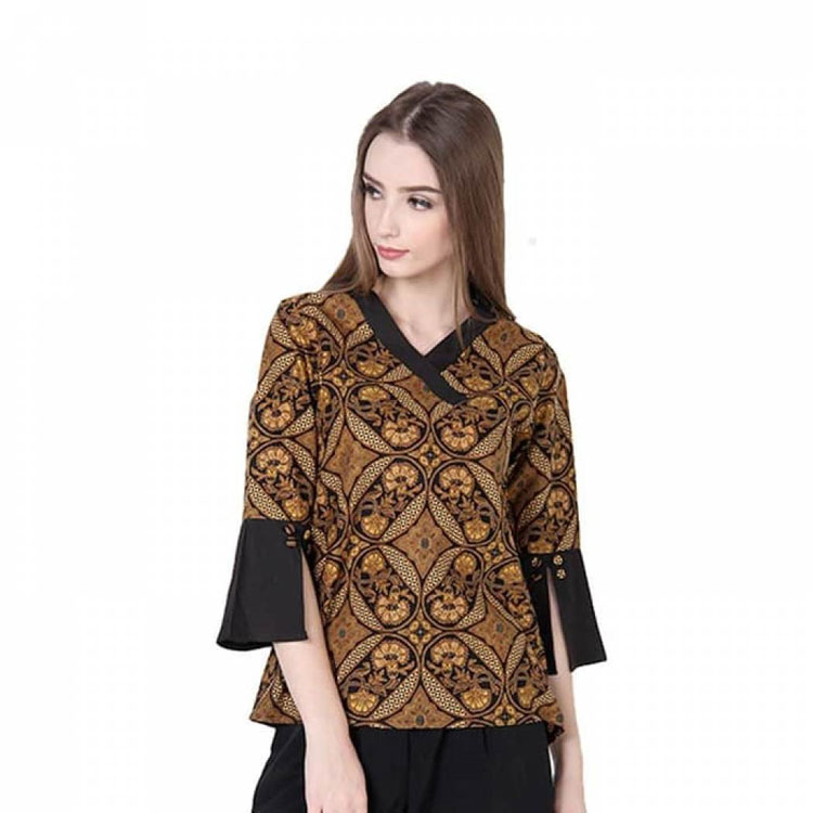 30+ Model Baju Batik Wanita Kantor (MODERN & LENGAN PANJANG)