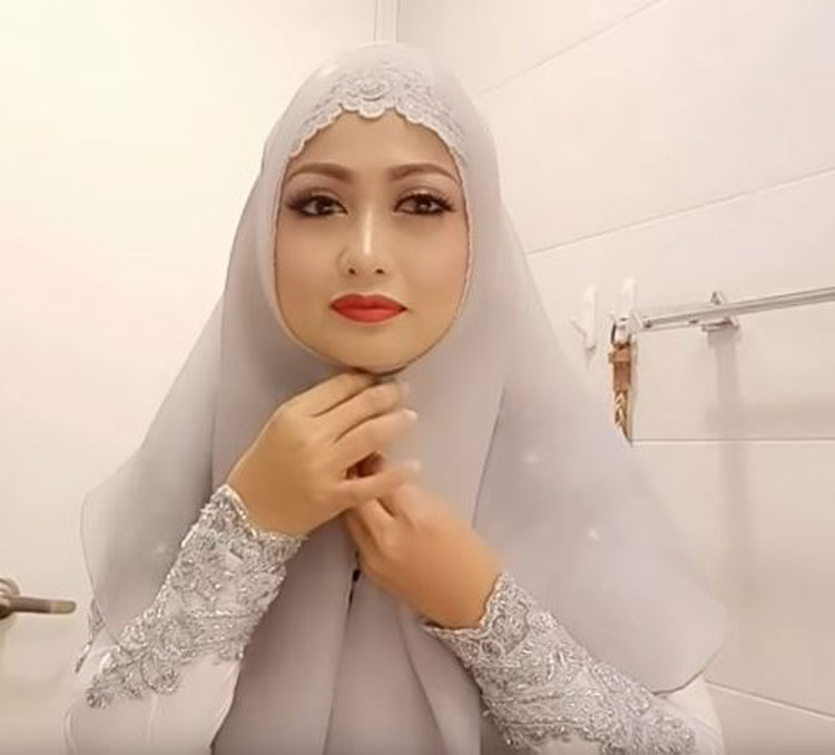 tutorial hijab for kebaya