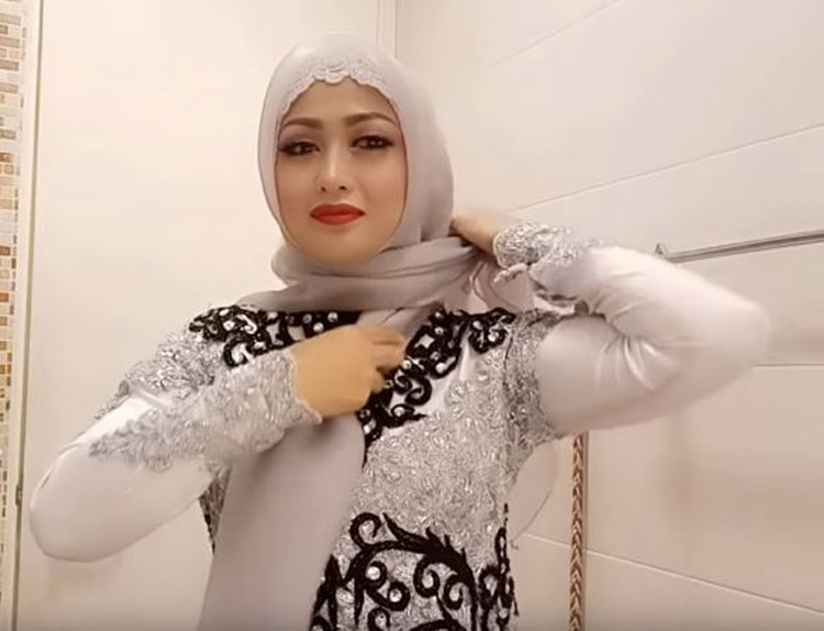 tutorial gambar hijab buat kebaya