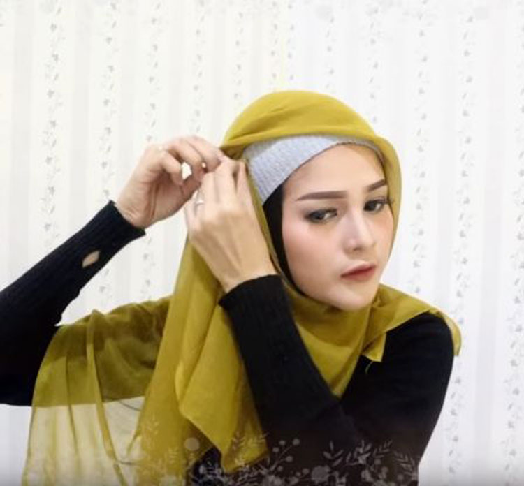 tutorial hijab paris tanpa dalaman