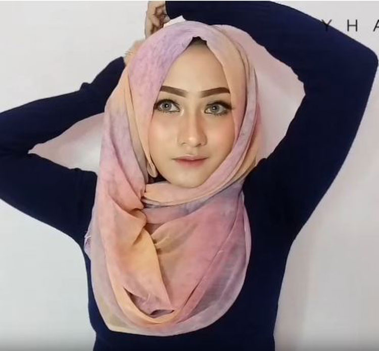 tutorial hijab wisuda paris layer