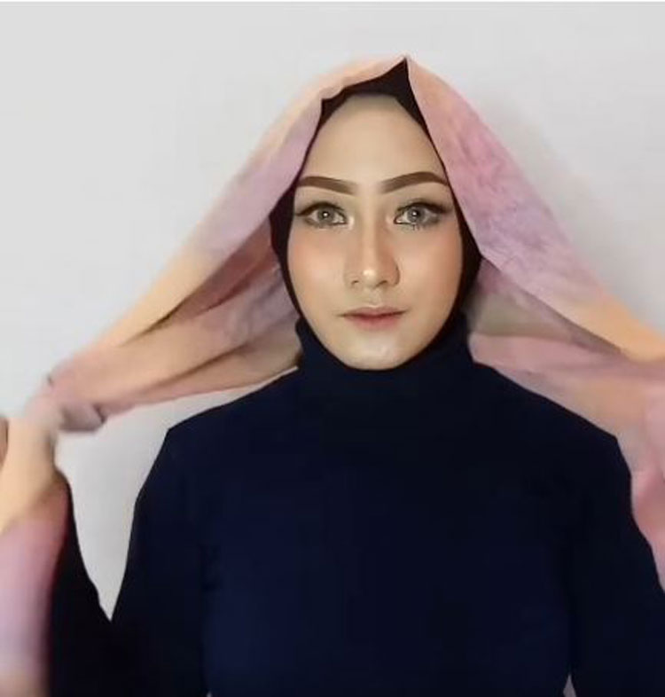 tutorial hijab paris simple untuk sehari hari