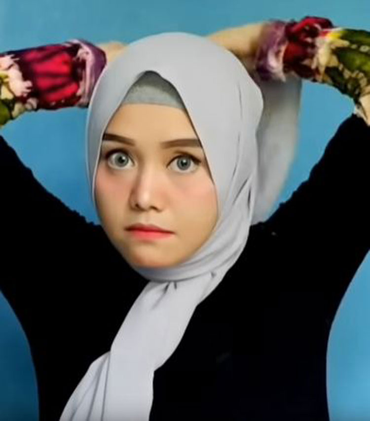 tutorial hijab pashmina rabbani