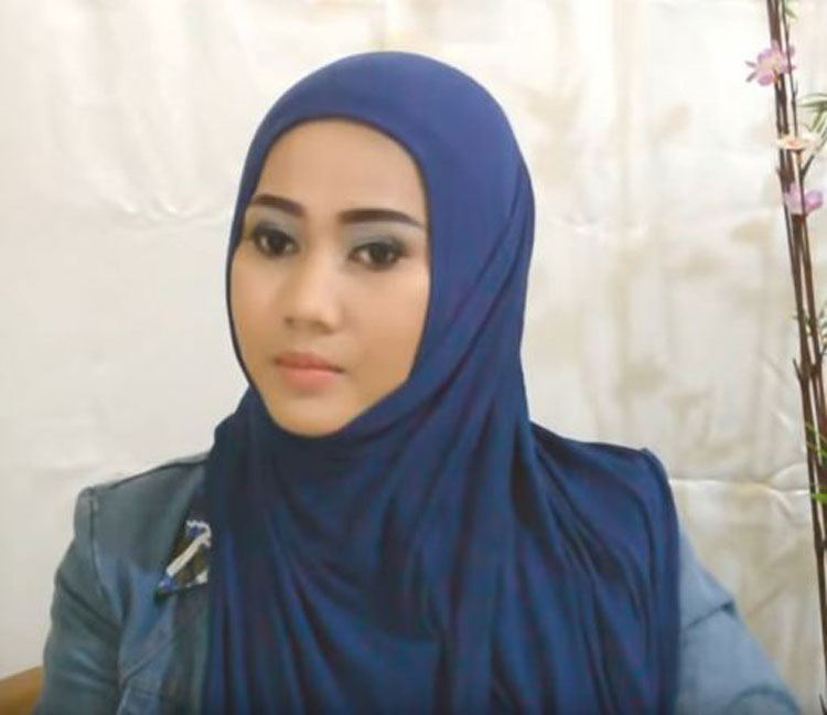 tutorial hijab pashmina gaya casual