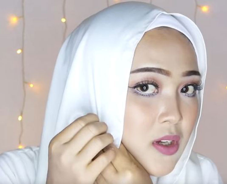 tutorial hijab pashmina segi empat simple