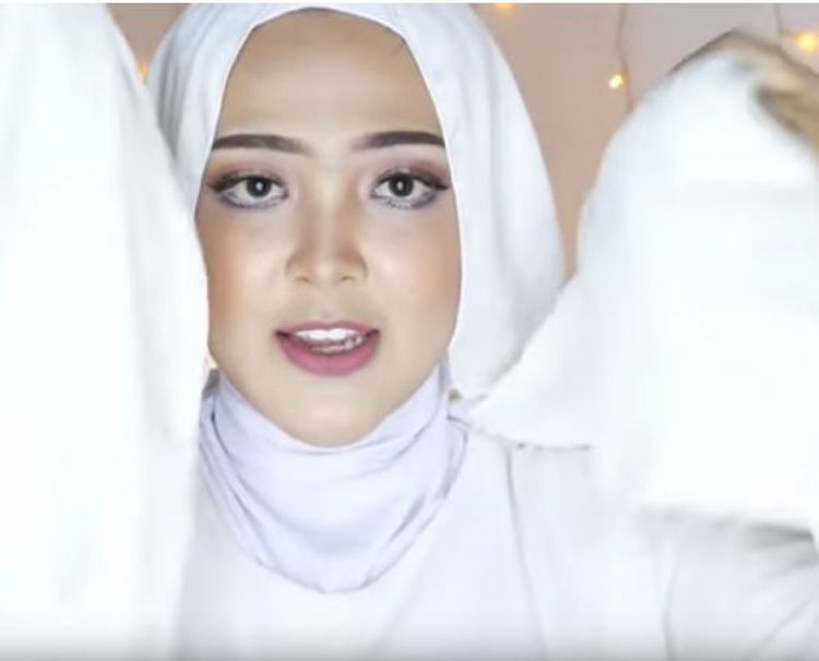 tutorial hijab pashmina elegan
