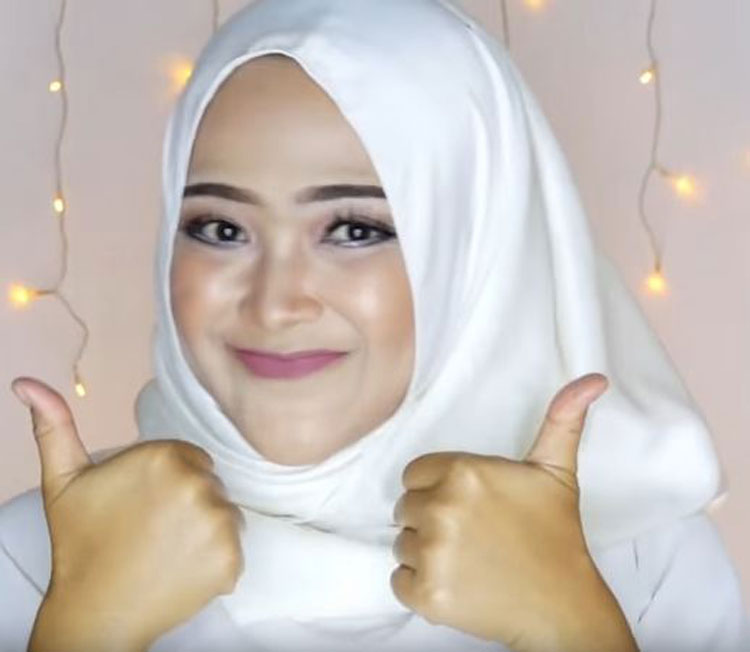 tutorial hijab pashmina segi empat