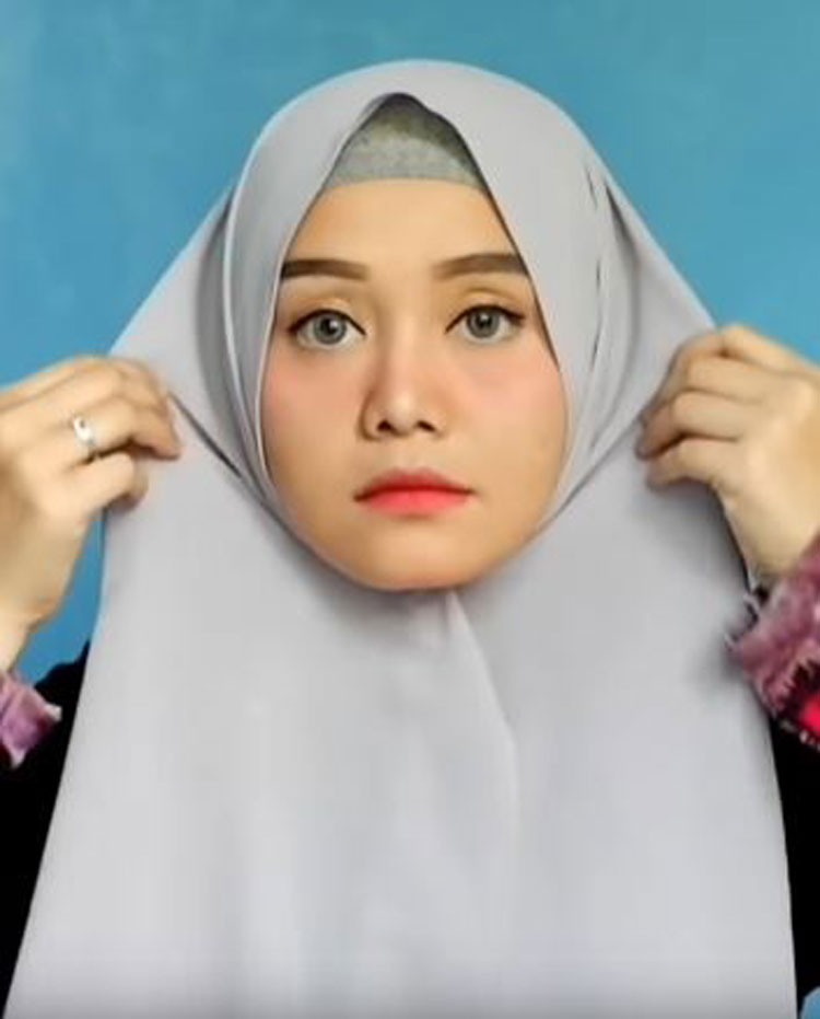tutorial hijab pashmina simple untuk remaja tanpa ciput