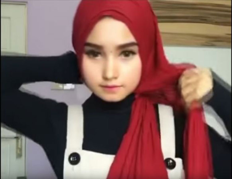 tutorial hijab pesta kondangan