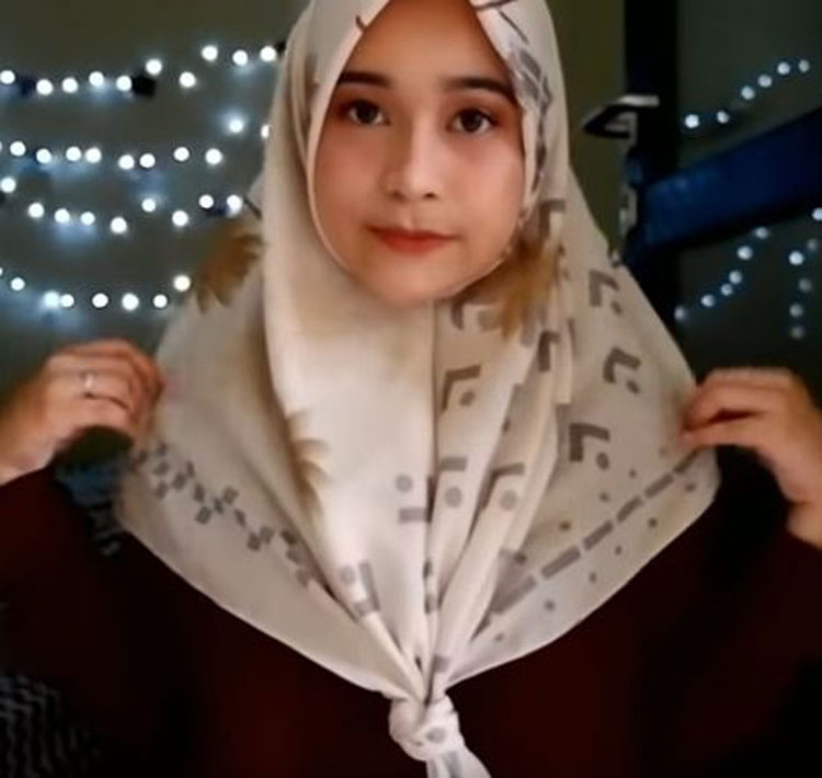 tutorial hijab segi empat jadi pashmina