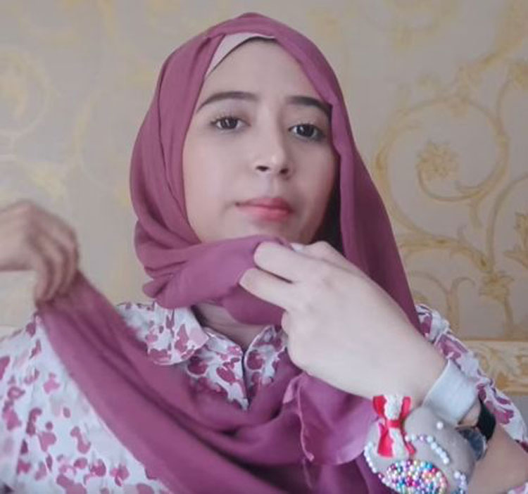 tutorial hijab segi empat ke pesta simple