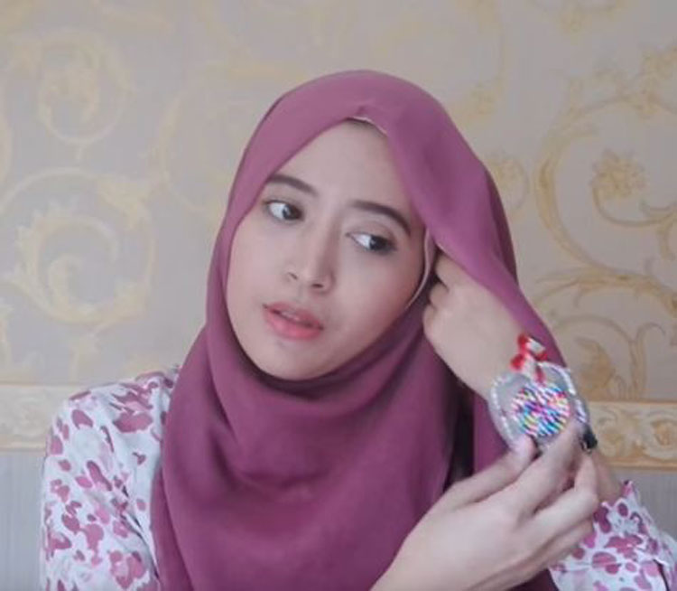 tutorial hijab segi empat kekinian 2018
