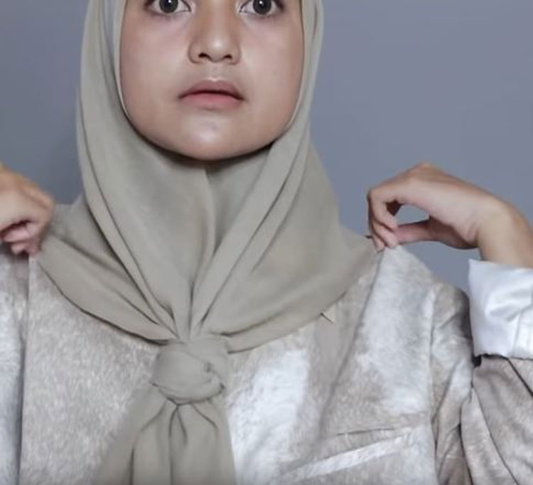 tutorial hijab segi empat rawis untuk remaja
