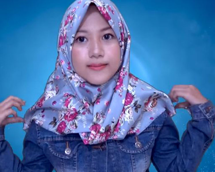 tutorial hijab segi empat masa kini