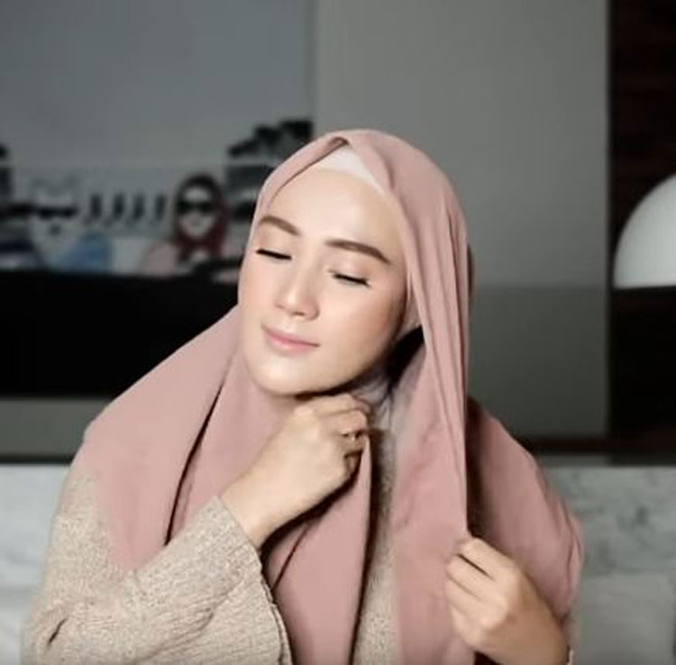 tutorial hijab segi empat terbaru 2018