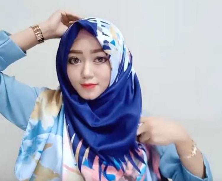 tutorial hijab segi empat jadi syari