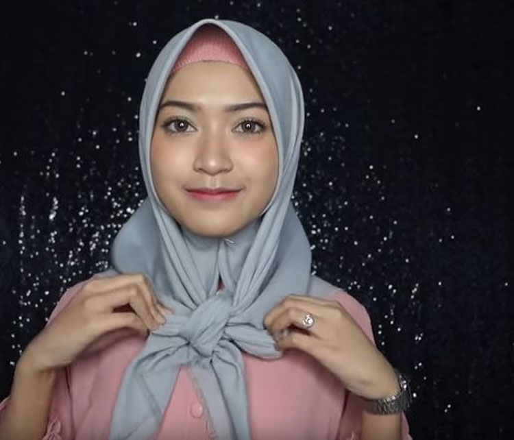 tutorial hijab simple tanpa jarum pentul