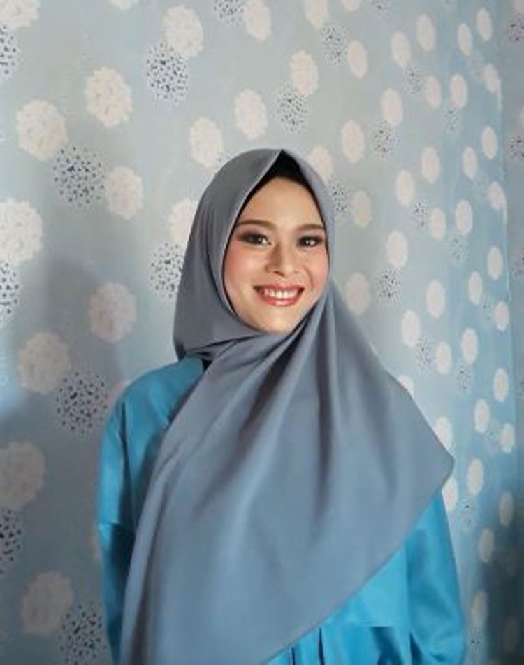 tutorial hijab segiempat untuk hangout