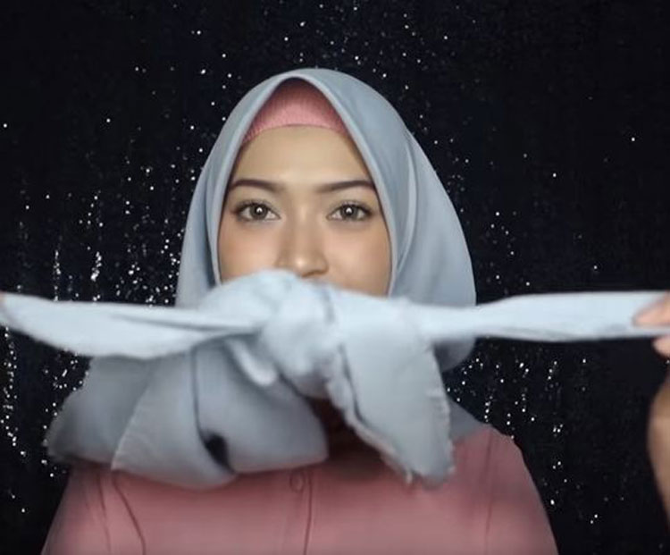 tutorial hijab pashmina simple indahalzami