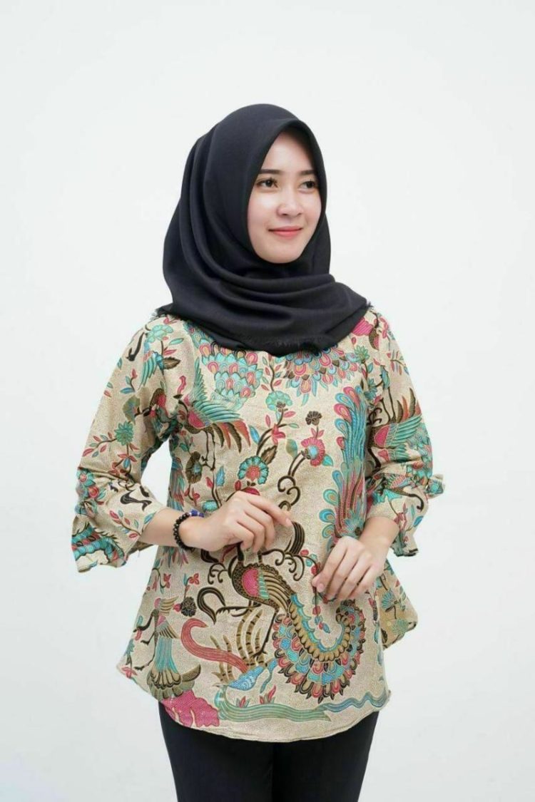 model blouse batik emboss