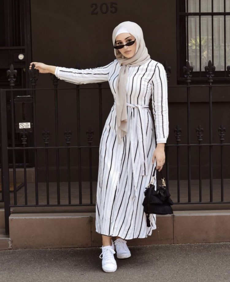 tutorial hijab modern segi empat