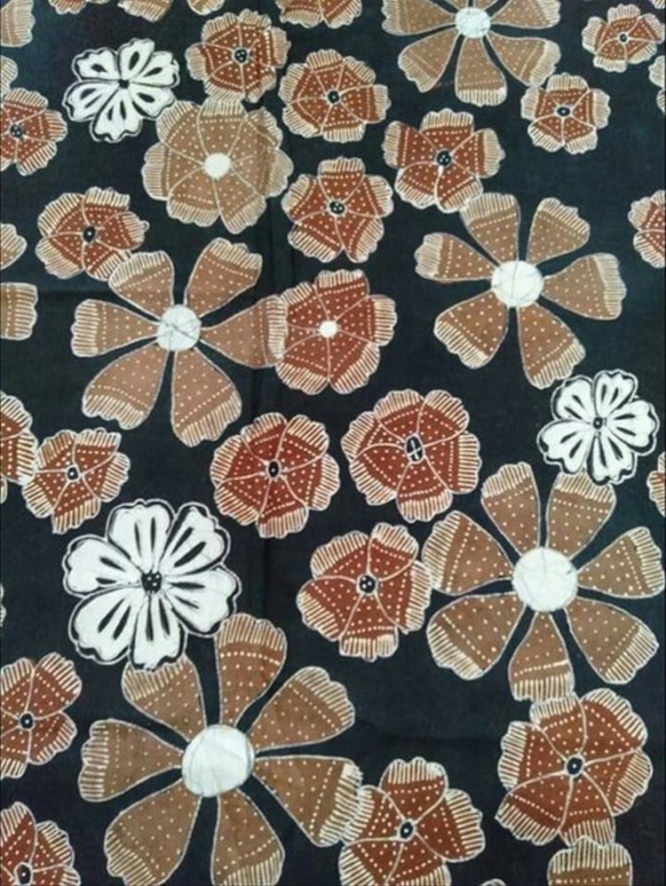 gambar batik flora tanpa warna