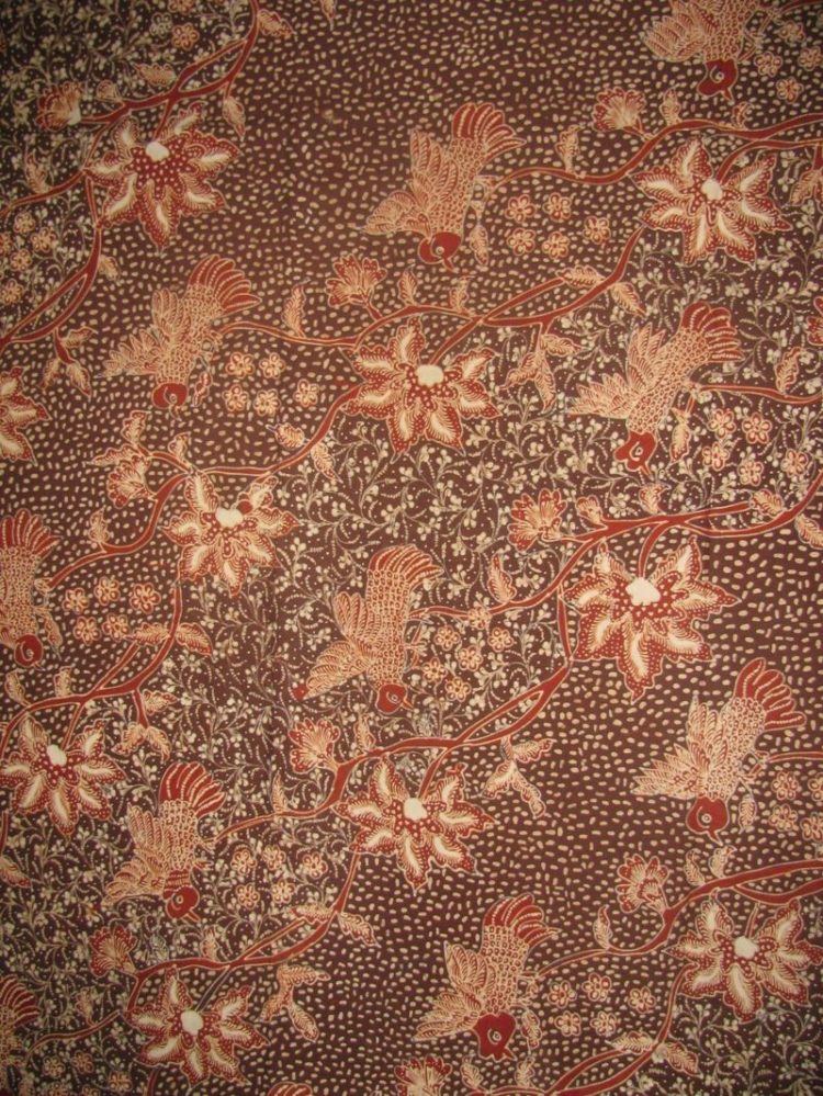 motif batik flora indonesia