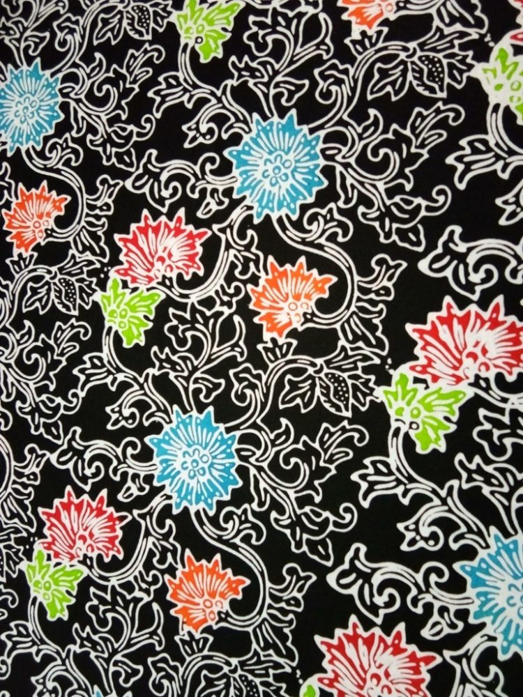 gambar batik hias flora
