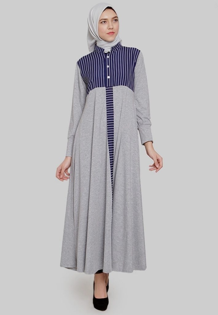 √ 30+ Model Gamis Kombinasi (POLOS, BROKAT, SATIN, MODERN)