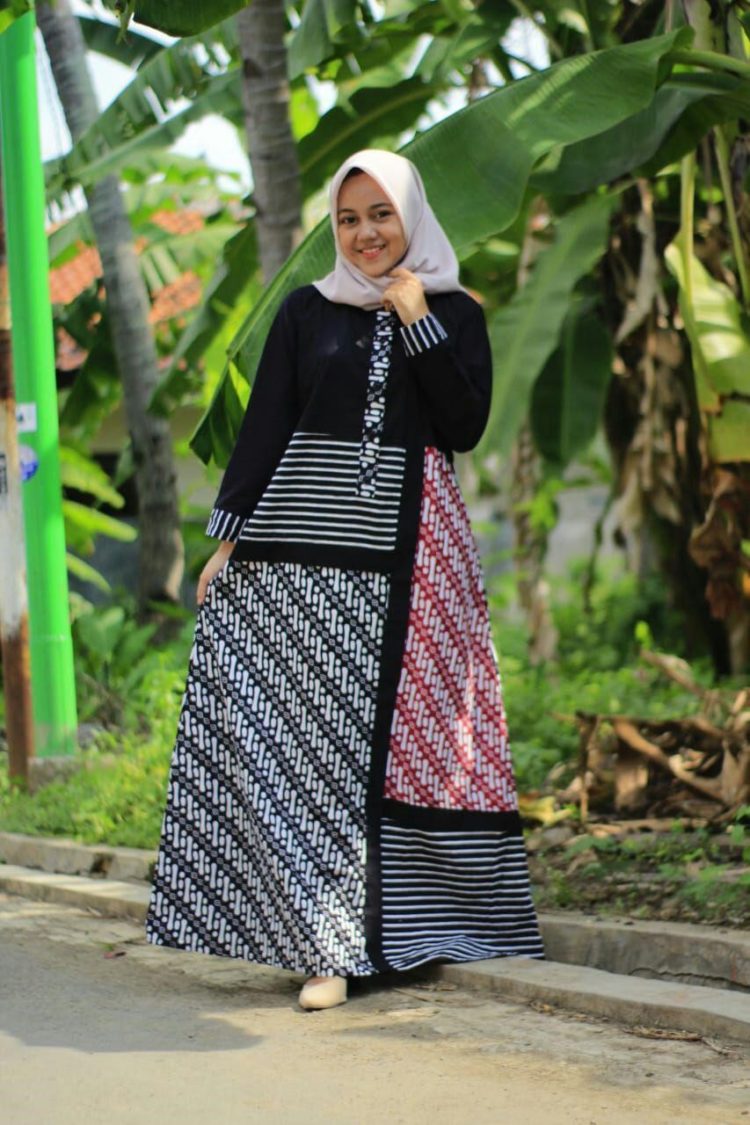 model long dress batik ibu hamil
