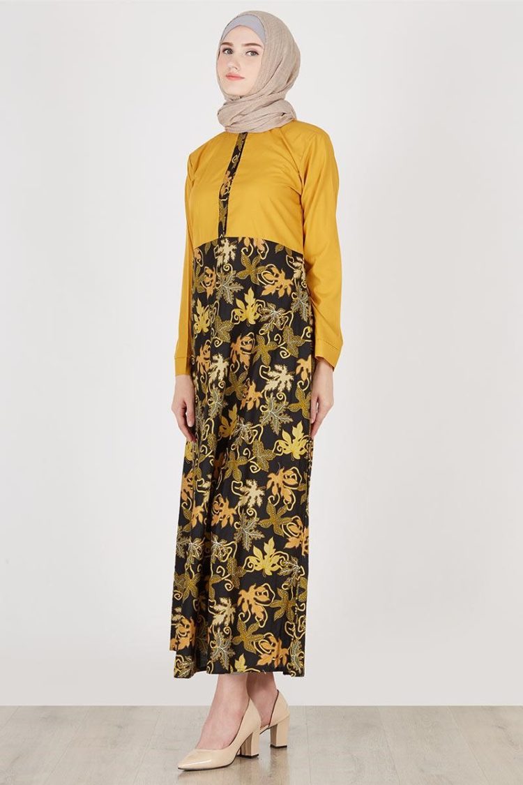 model long dress batik etnik