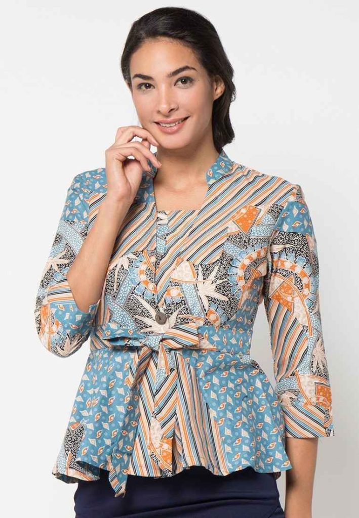 √ 30 Model Blus Batik Wanita Kombinasi And Modern 