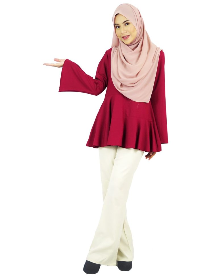 blouse fishtail muslimah